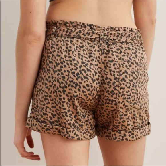 Aerie Lyocell Camp Leopard/Cheetah Print Women's Shorts Medium - Picture 12 of 12